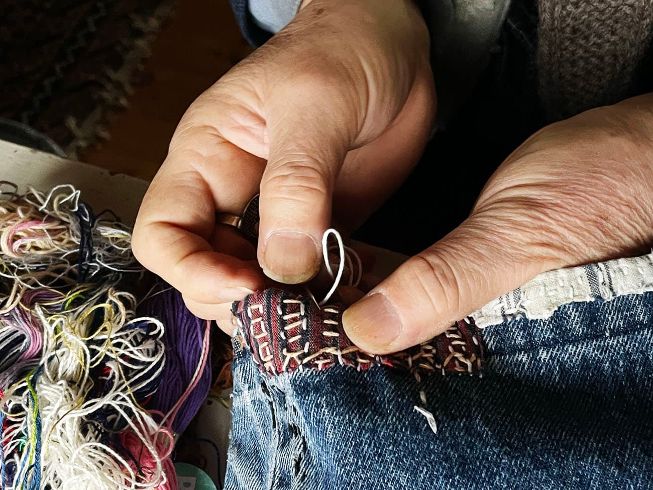 Sashiko stitching